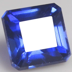 Natürlicher 5,10 ct zertifizierter blauer Ceylon-Saphir 9 x 9 mm Asscher unbeheizter Edelstein - Bild 1 von 6