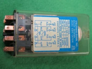 STRUTHERS DUNN 455XDX RELAY 120 VAC DUAL COIL LATCH 120/240VAC 16 FLAT BLADE - Picture 1 of 1