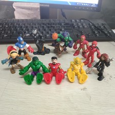 Lot 10x Playskool & Squad Figures Jean Goblin Hullk War Machine Sentry Hulk