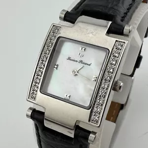 Lucien Piccard Swiss Quartz Watch Women 30m Silver Square Sapphire New Battery - Picture 1 of 6