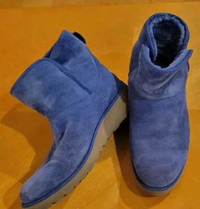 ❤❤ Botas de gamuza azul brillante Ugg Kristin para mujer talla 10 - Imagen 1 de 9