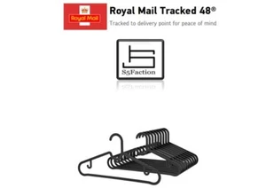 IKEA SPRUTTIG Black Heavy Duty Clothes Hangers–10 Pack | Slim & Strong Plastic - Picture 1 of 6