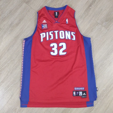 Richard Hamilton Pistons Adidas Swingman Puerto Rico Jersey size XL red vintage Cover