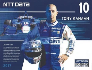 2017 INDY 500 TONY KANAAN BRAZIL GANASSI NTT RACING INDYCAR 81/2x11 HERO CARD ! - Picture 1 of 2