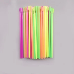 100 pezzi cucchiai cannucce cannucce Ø 6x200 mm colorate bar pub slush cannuccia - Foto 1 di 3