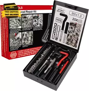 M6X1.0 Thread Repair Kit, HSS Drill Helicoil Repair Kit Metric - Picture 1 of 7
