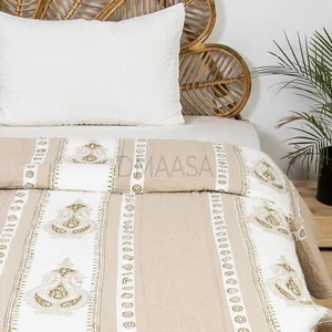 Massive braune Baumwolle 100 % weich reine Baumwolle leicht umkehrbare Maschine Quilt - Bild 1 von 5