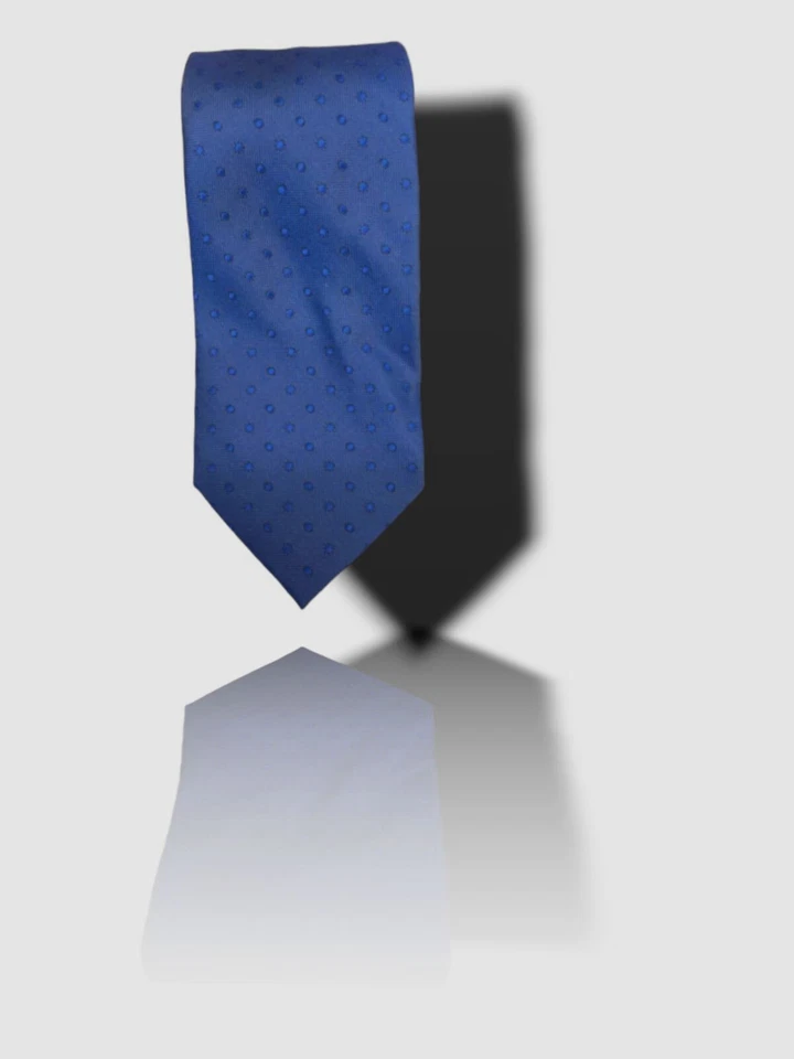 $75 Neiman Marcus Men's Blue Polka Dot Silk Adjustable Self Neck Tie 58 x 3.5 Foto 1 de 1