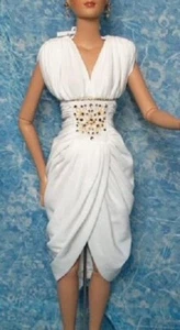 Ultimate 80s Goddess dress fits Tyler 16in doll Vanna White Heat Beaded & Draped - Picture 1 of 4