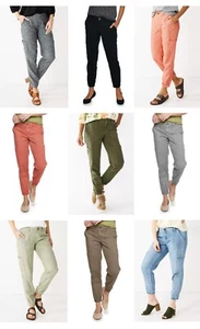 NWT Women's Sonoma Goods For Life Mid Rise Utility Jogger Pants 9 Colors - Picture 1 of 12