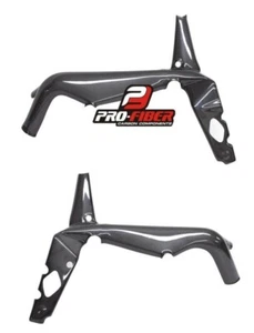 06-12 CARBON FRAME COVERS PROTECTORS FOR TRIUMPH DAYTONA 675 2006-2008-2010-2012 - Picture 1 of 4