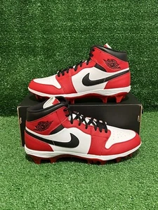 Nike Air Jordan 1 Alpha Menace Mid TD Chicago Football Cleats Men’s Size 13 - Picture 1 of 10