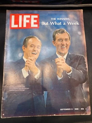 Vtg Life Magazine September 6 1968 Humphrey and Muskie Democratic Convention - Image 1 of 4