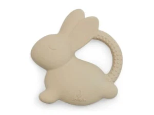 Beißring Baby Naturkautschuk Zahnungshilfe Bunny Nougat Jollein Motiv Hase - Bild 1 von 2