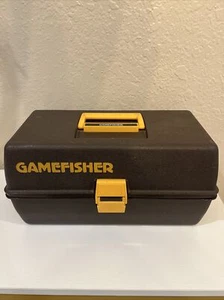 VINTAGE GAMEFISHER ULTRA LIGHT 3-TRAY 14" TACKLE BOX SEARS COOL RETRO 80'S COLOR - Picture 1 of 22