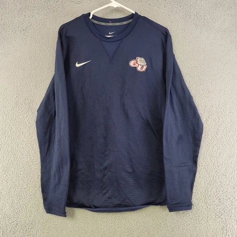 Gonzaga Bulldogs Sweater Mens M Medium Dark Blue Nike Pullover Sweatshirt Cover
