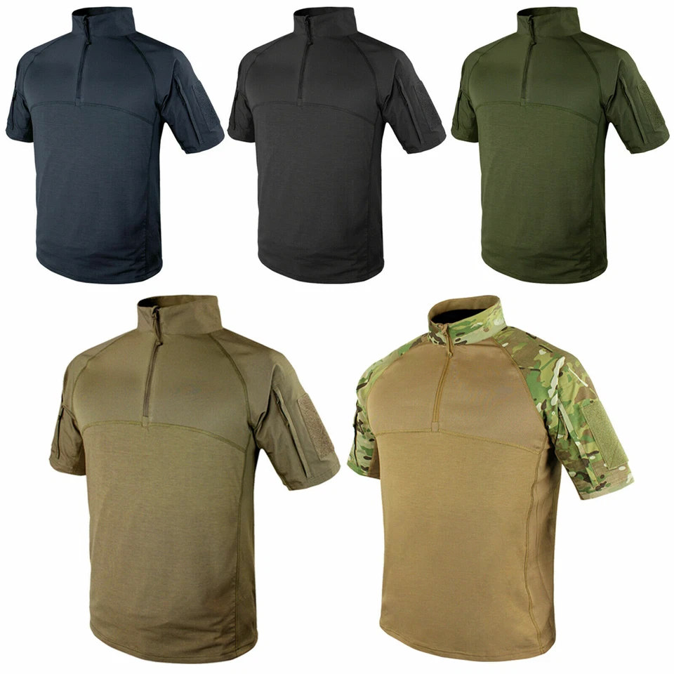 Condor 101144 Moisture Breathable Tactical 1/4 Zip Short Sleeve Combat Shirt - Image 1 of 2