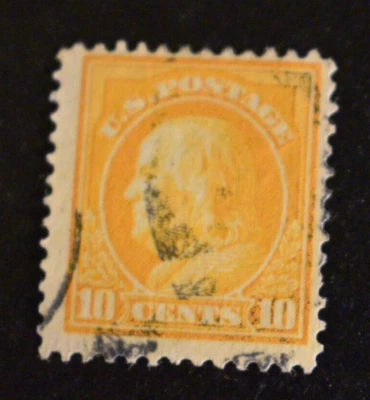 Estampilla de Estados Unidos Scott #510 1917 - 10 centavos - Franklin - usada/NH/NG/VF Foto 1 de 2