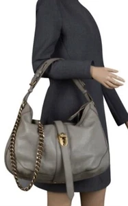 Burberry Purse Leather Large Hobo Tote Shoulder Bag Authentic w/dust bag - Picture 1 of 12