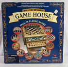 Vintage 1999 Kardinal Massivholz Spielhaus 10 klassische Spiele komplett mit Box