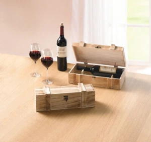 Holztruhe "Rustikal" Weinkiste Weinbox ca. 36 x 12 x 11 cm Flaschentruhe - Bild 1 von 3