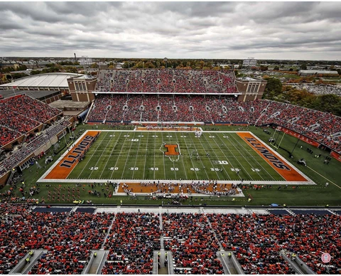 Illinois Fighting Illini Unsigned Memorial Stadium 16" x 20" Photo - Fanatics Cover
