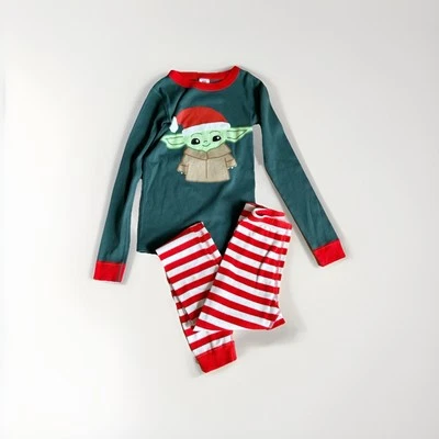 Hanna Andersson Star Wars Christmas Holiday Pajama Set Size 140 10 Yoda Santa - Image 1 of 4