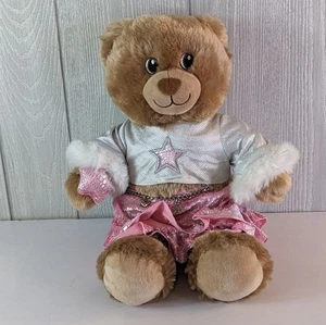 Chaqueta de piel Build A Bear Star falda rosa cadena cintura estrella pop felpa usada en excelente estado - Imagen 1 de 7