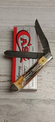 Мини траппер Case XX 1989 5207 D Stag Damascus с оригинальной коробкой и документом - Изображение 1 из 4