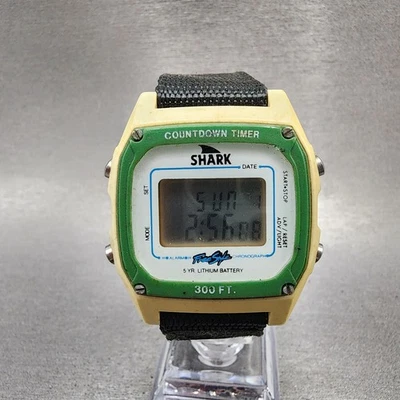 Freestyle акула часы мужчин 38 мм цифровой белый тон сигнализации Chrono читать!!!! Новый Batt - Изображение 1 из 4