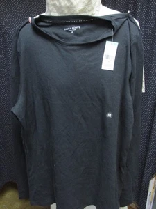 ""SCHWARZES, LANGARM PULL OVER T-SHIRT"" - LAURA SCOTT - NEU MIT ETIKETT - GR. M - Bild 1 von 2