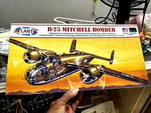 Atlantis, B-25 Mitchell WWII Bomber, Model Kit # H216, Scale 1:64, Open Box - Picture 1 of 13