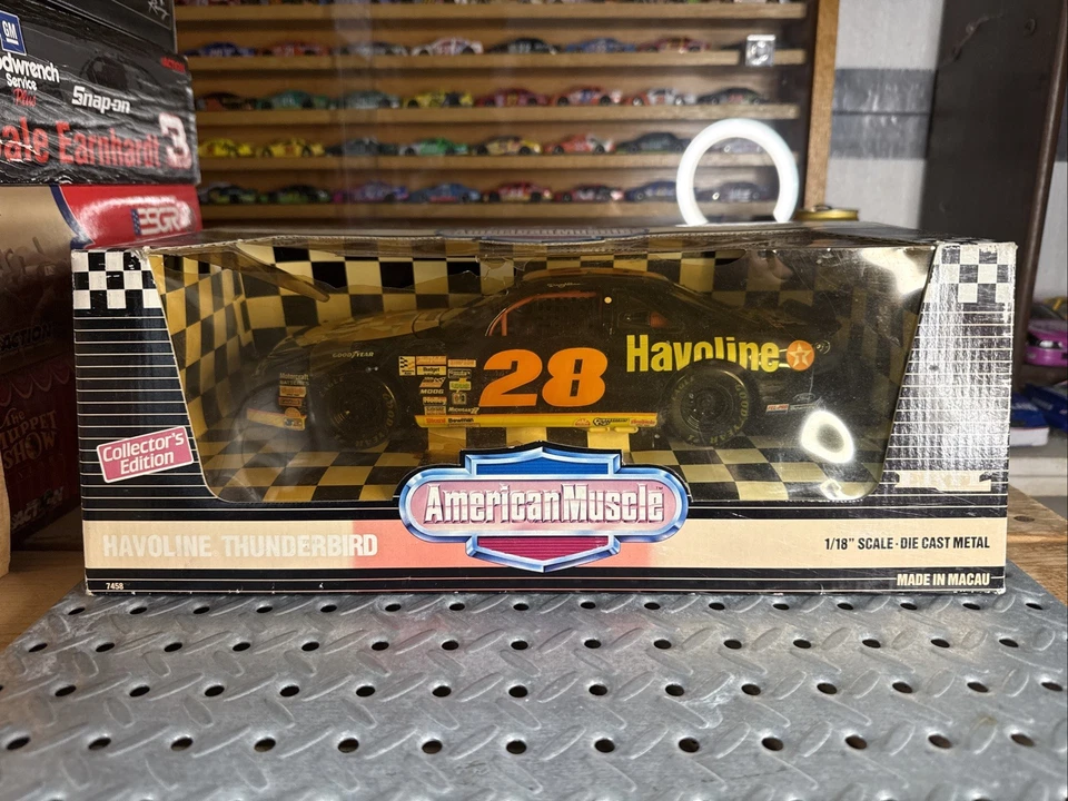 Davey Allison 1992 Havoline Nascar 1/18 Diecast ERTL American Muscle Thunderbird Foto 1 de 4