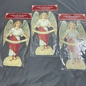 Lot 3 Shackman Jumbo Angel Decoration Christmas Ornament Gloria in Excelsis Deo - Picture 1 of 10