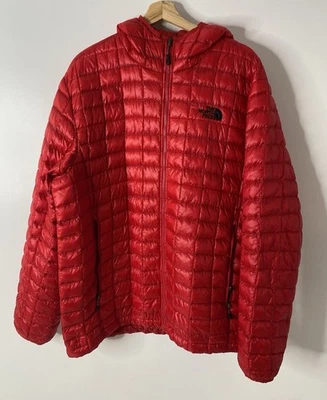 North Face Jacket Mens XL Thermoball Hoodie Full Zip Quilted Outdoor F17 Red - Image 1 of 4