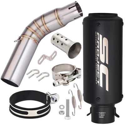 Slip for Suzuki SV650 2003- 2015 Modified System Exhaust Tips Muffler Link Pipe - Image 1 of 4