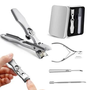 Lux German Nail Clippers Grip for Men Women, Silver Professional Stainless St... - Picture 1 of 7