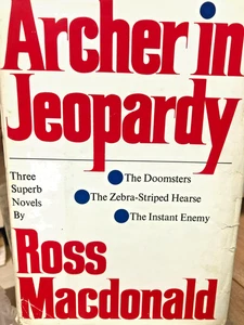 RARE! Archer in Jeopardy by MacDonald, Ross (1968, Hardcover) FINE w/JACKET BOMC - Picture 1 of 7