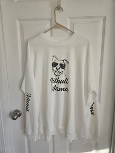 Pitbull Mama Sweatshirt 3XL New White - Picture 1 of 4