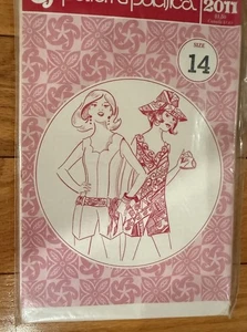 Vtg Patterns Pacifica #2011 Hawaiian ShortCulottes Jumpsuit Size 14 Uncut New. - Picture 1 of 4