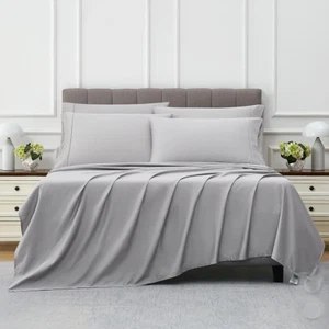 JUEGO DE SÁBANAS KIRKLAND SIGNATURE 680 HILOS 6 PIEZAS KING SIZE GRIS - Imagen 1 de 15