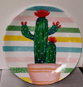 Melamine Plate by ZAK Designs Summer Cactus Single 11"  Large - Picture 1 of 3