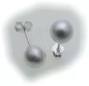 Pendientes de mujer bola mate pequeños plata de ley 925 plata de ley 925 7 mm - Imagen 1 de 2
