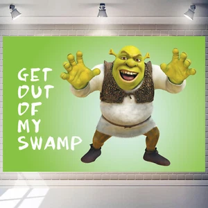 Shrek Party Supplies Birthday Decorations Backdrop Banner Background Vinyl 5x3ft - Picture 1 of 11