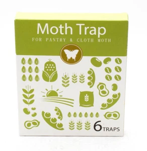 Clothes and Pantry Moth Traps Hybridized Natural Pheromone Safe 6 Pack - Picture 1 of 5