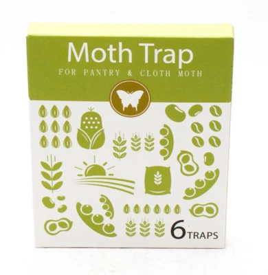 Clothes and Pantry Moth Traps Hybridized Natural Pheromone Safe 6 Pack - Image 1 of 4
