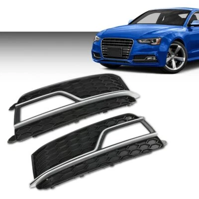 Fit For 2013-2016 Audi S5 A5 S-Line Front Bumper Fog Light Grilles Cover LH & RH Foto 1 de 4