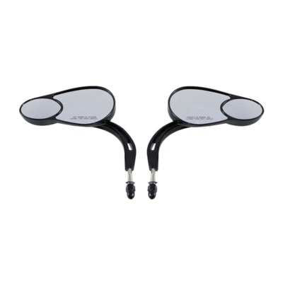 Черные зеркала заднего вида подходят для Harley Touring Street Road Glide Softail Fatboy - Изображение 1 из 4