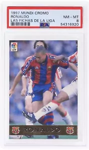 1997 Mundicromo Las Fichas De La Liga Ronaldo #444 PSA 8 (R9, Fenomeno) - Picture 1 of 2
