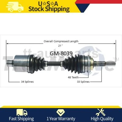 Rear Driver Left CV Axle Joint For Pontiac Fiero 1988 1987 1986 1985 1984 - Image 1 of 2
